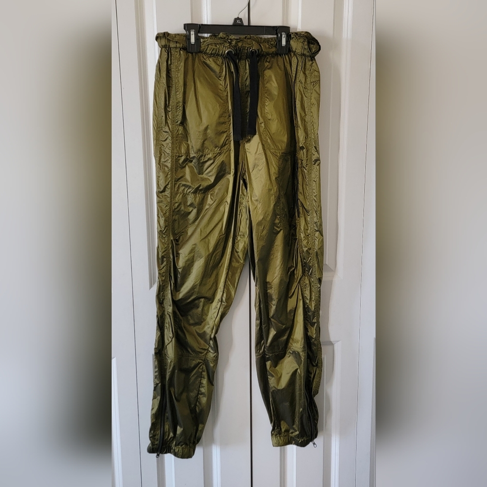 Free People Movement FP Dark Green Iridescent Joggers